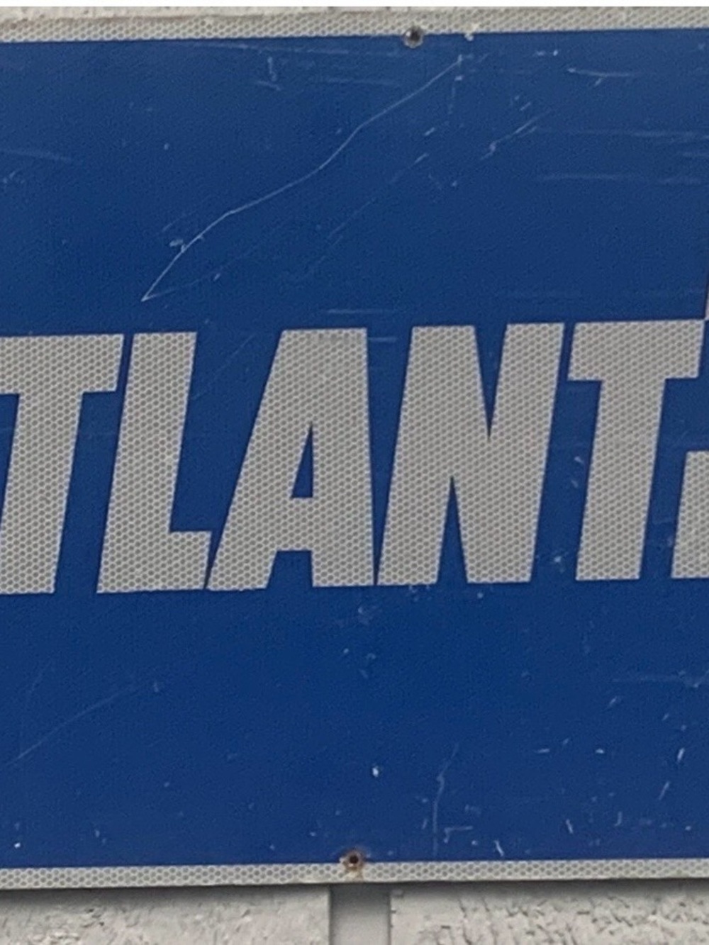 Vintage ATLANTIC Gas Oil Sign 30x18 Metal Mancave Garage Industrial Decor - Picture 4 of 7